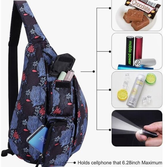 HAWEE Chest Sling Bag Outdoor Travel Backpack Waterproof Crossbody Daypack - Picture 1 of 5